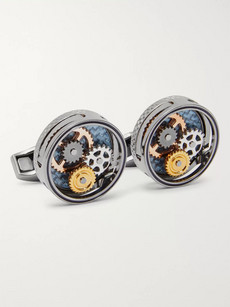 Tateossian Gear Rhodium Plated Cuff Links recommended by Piper Gore on Levi Keswick.