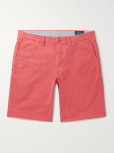 Polo Ralph Lauren Slim-fit Cotton-blend Twill Chino Shorts In Red