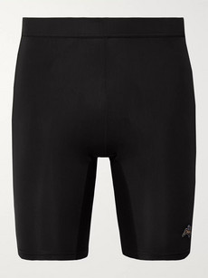 Tracksmith Reggie Stretch-jersey Compression Shorts In Black