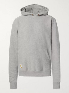 Tracksmith Trackhouse Mélange Loopback Cotton-blend Jersey Hoodie In Gray