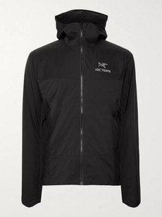 Arc'teryx Atom Sl Slim-fit Padded Tyono And Stretch-jersey Hooded Jacket In Black