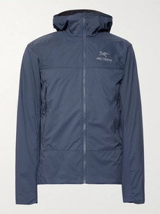 Arc'teryx Atom Sl Slim-fit Padded Tyono And Stretch-jersey Hooded Jacket In Blue