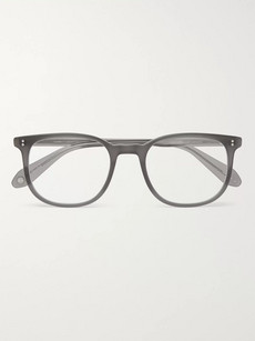 Garrett Leight California Optical Bentley 51 Square-frame Matte-acetate Optical Glasses In Gray