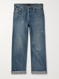 Chimala Wide-leg Washed Selvedge Denim Jeans In Blue