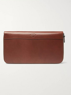 James Purdey & Sons Leather Travel Wallet In Brown