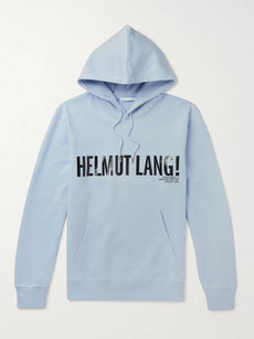 HELMUT LANG EXCLAMATION LOGO-PRINT LOOPBACK COTTON-JERSEY HOODIE