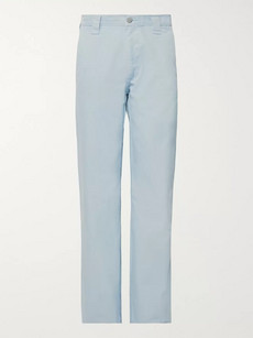 Billy Wide-leg Cotton-twill Trousers In Blue