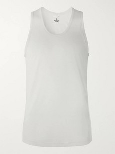 Reigning Champ Slim-fit Deltapeak Mesh Tank Top In Gray