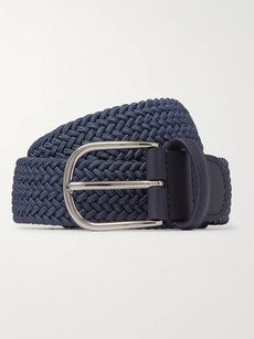 Anderson's 3.5cm Navy Leather In Blue