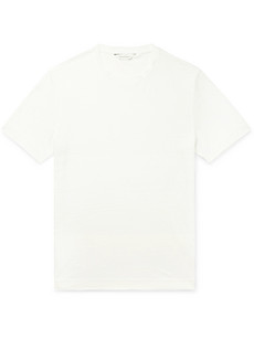 Club Monaco Linen T-shirt In White