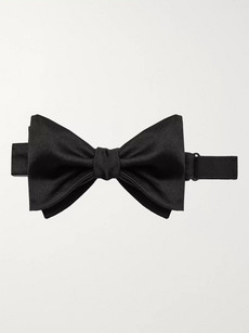 Richard James Self-tie Silk-satin Bow Tie In Black
