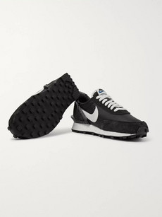 NIKE UNDERCOVER DAYBREAK LEATHER-TRIMMED NYLON AND SUEDE SNEAKERS