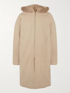 FEAR OF GOD FAUX FUR-LINED COTTON-CANVAS HOODED PARKA