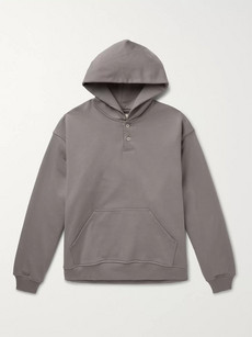 Fear Of God Oversized Loopback Cotton-jersey Hoodie In Gray