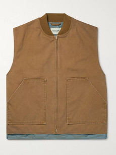 Fear Of God Patch-pocket Cotton Gilet In Brown