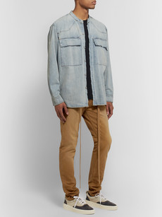 FEAR OF GOD SLIM-FIT BELTED COTTON-CANVAS TROUSERS