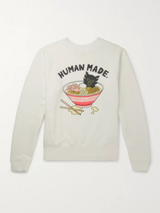 Human Made Printed Loopback Cotton-jersey Sweatshirt In White