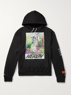 Heron Preston Oversized Printed Loopback Cotton-jersey Hoodie In Black ...