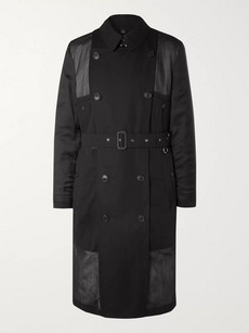 Burberry Cotton-voile And Twill Trench Coat In Black
