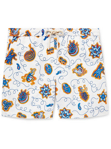 Loewe Paula's Ibiza Mid-length Printed Swim Shorts In White
