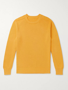 Anderson & Sheppard Cotton Sweater In Yellow