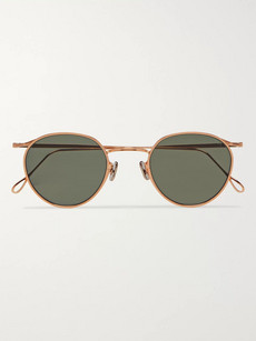 Eyevan 7285 Round-frame Rose Gold-tone Sunglasses