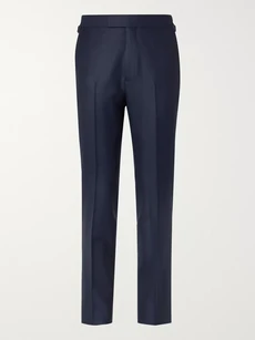 Kingsman Rocketman Navy Slim-fit Wool-twill Suit Trousers In Blue