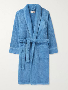 Orlebar Brown + 007 Dr No Cotton-terry Robe In Blue