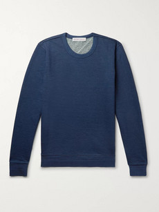 Orlebar Brown Pierce Mélange Loopback Cotton-jersey Sweatshirt In Blue