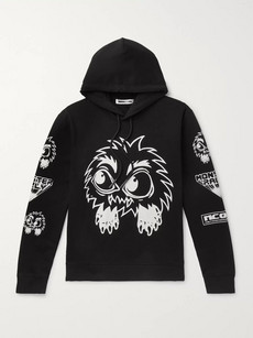MCQ BY ALEXANDER MCQUEEN MONSTER RALLY PRINTED LOOPBACK COTTON-JERSEY HOODIE