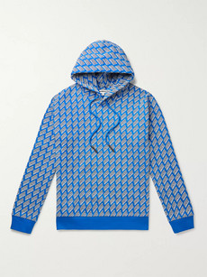 Mcq By Alexander Mcqueen Logo-print Loopback Cotton-jersey Hoodie In Blue