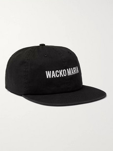 Wacko Maria Logo-embroidered Cotton-twill Baseball Cap In Black