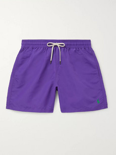 Polo Ralph Lauren Mid-length Swim Shorts In Purple