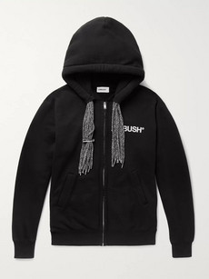 Ambush Logo-print Loopback Cotton-jersey Hoodie In Black