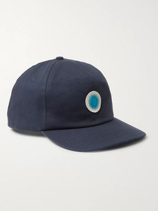 Mollusk Appliquéd Cotton-twill Baseball Cap In Blue