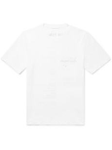 Helmut Lang Logo-print Cotton-jersey T-shirt In White