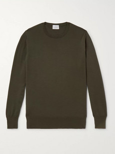 Kingsman Slim-fit Cashmere Sweater In Green