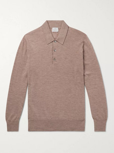 Kingsman Cashmere Polo Shirt In Brown