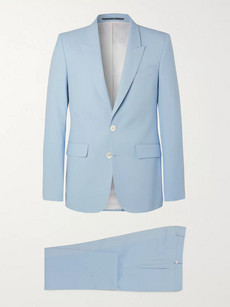 GIVENCHY LIGHT-BLUE SLIM-FIT WOOL-TWILL SUIT