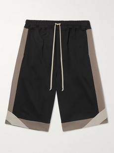 Rick Owens Wide-leg Loopback Cotton-blend Jersey Shorts In Black