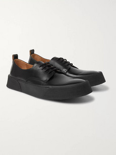 Ami Alexandre Mattiussi Raised-sole Leather Derby Shoes In Black