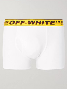 OFF-WHITE STRETCH-COTTON BOXER BRIEFS