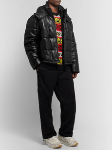 MCQ BY ALEXANDER MCQUEEN QUILTED LEATHER HOODED JACKET
