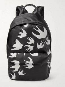 MCQ BY ALEXANDER MCQUEEN LEATHER-TRIMMED PRINTED SHELL BACKPACK