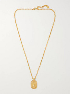 Versace Logo-detailed Gold-tone Necklace