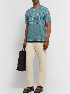 MISSONI SPACE-DYED KNITTED COTTON T-SHIRT