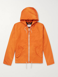 Albam Cotton-blend Hooded Jacket In Orange