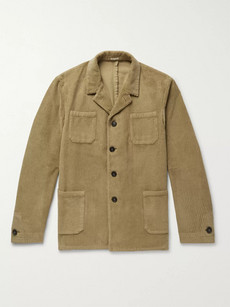 Massimo Alba Cotton-corduroy Jacket In Green