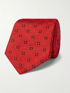 Kingsman Turnbull & Asser Rocketman 8cm Silk-jacquard Tie In Red