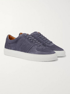 Mr P. Larry Leather Sneakers In Gray